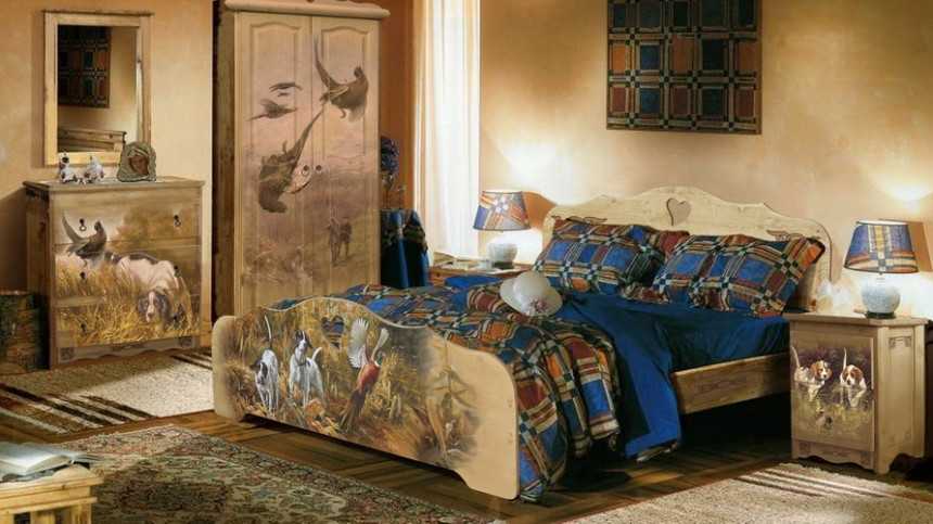 Художественная роспись спальной мебели