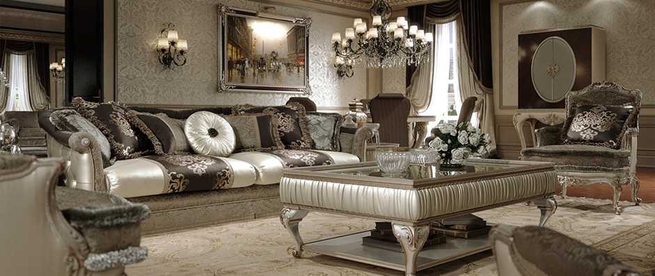 Мебель в серебряном цвете