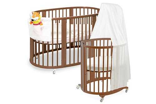 Новое слово в индустрии детской мебели для новорождённых — овальные кроватки-трансформеры