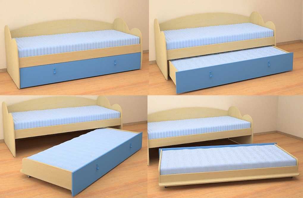 Голубые оттенки кровати-тахты