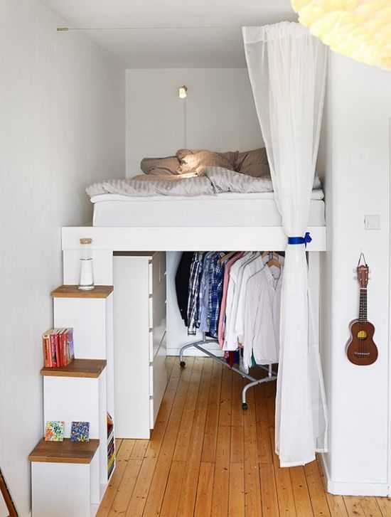 Вариант дизайна небольшой спальни