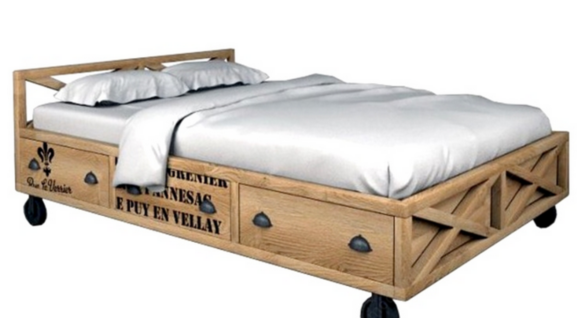 Дизайнерская кровать на колесиках