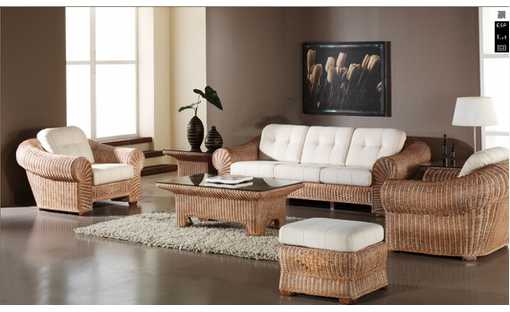 Красивая мебель, созданная из ротанга