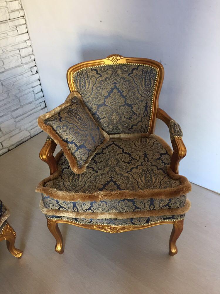 Новое итальянское мягкое кресло в стиле рококо