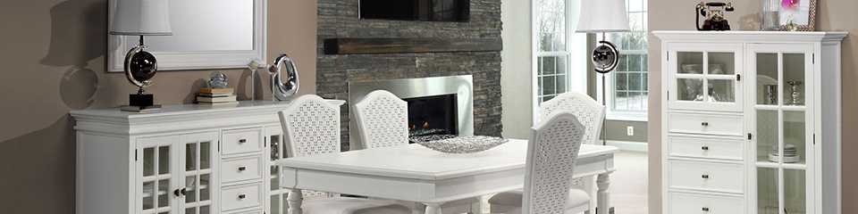 Корпусная мебель в столовую белого цвета