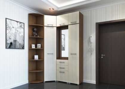 Варианты угловых шкафов для прихожей, фото моделей 139 - ДиванеТТо