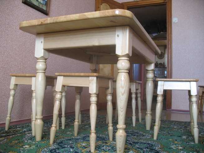 Необычные точеные деревянные мебельные ножки