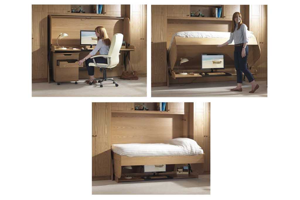 Как устроена кровать со встроенным столом