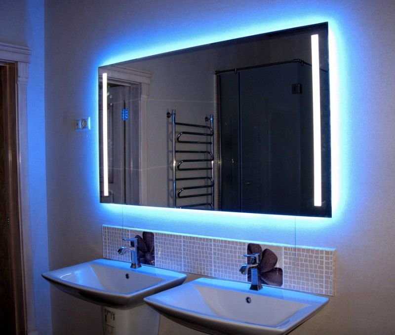 Виды подсветки для зеркала в ванной, варианты установки и подключения 1 - ДиванеТТо