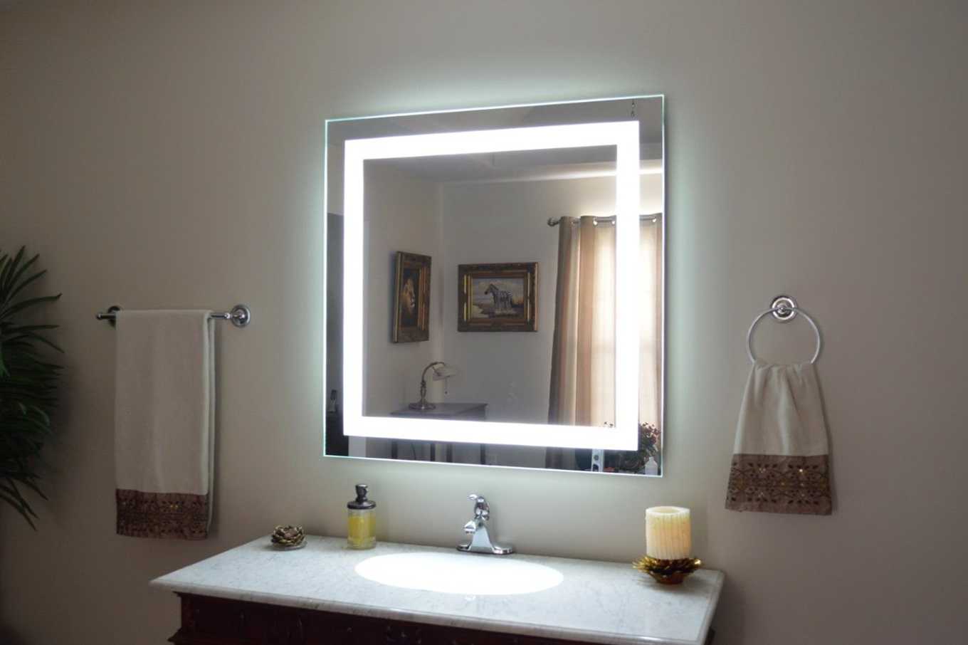 Виды подсветки для зеркала в ванной, варианты установки и подключения 7 - ДиванеТТо