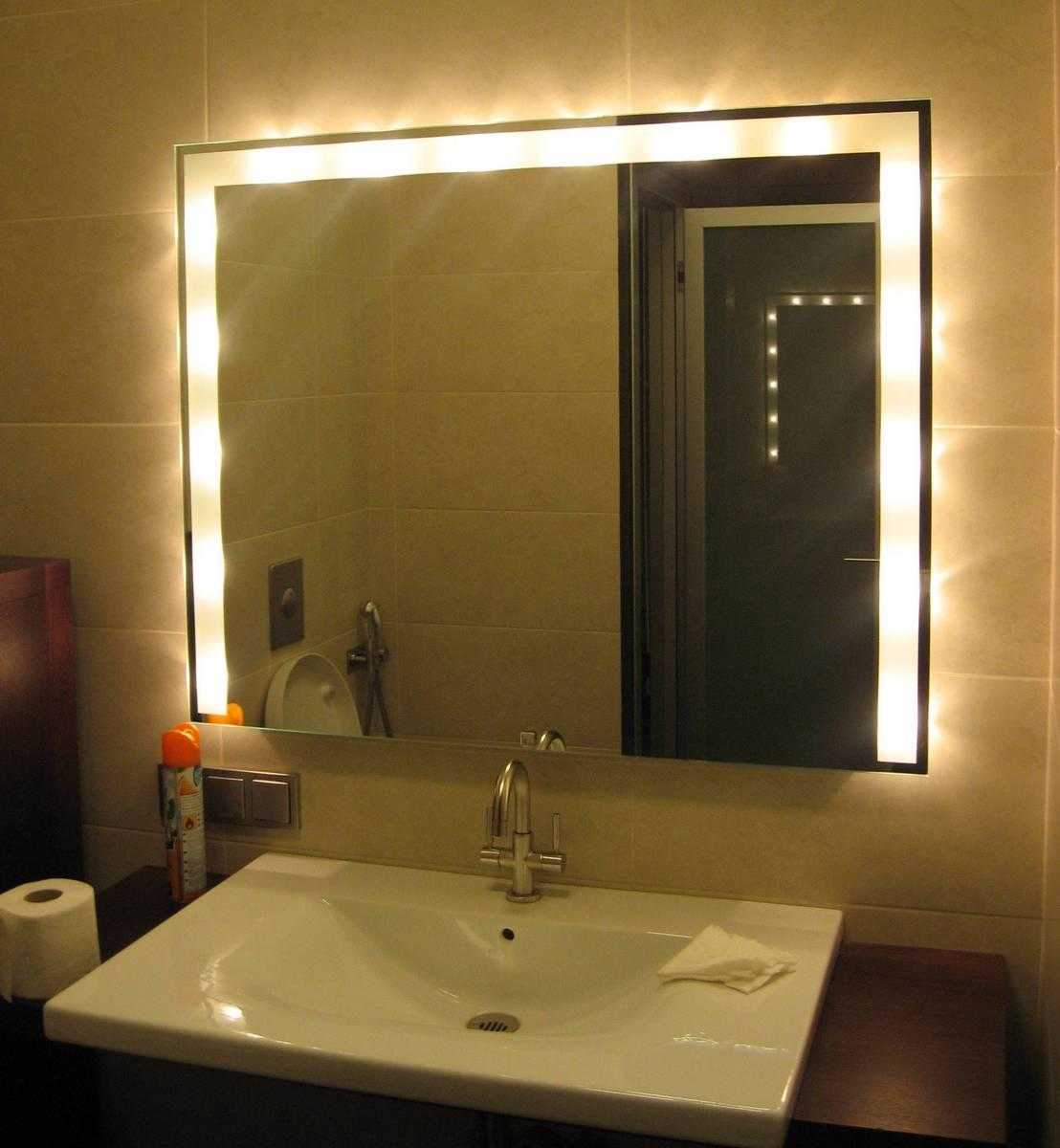 Виды подсветки для зеркала в ванной, варианты установки и подключения 19 - ДиванеТТо