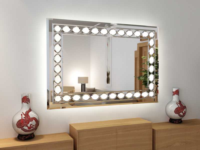Виды зеркал с подсветкой для макияжа, советы по выбору и размещению 57 - ДиванеТТо