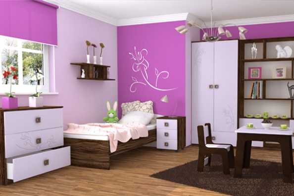 Фиолетовая подростковая мебель